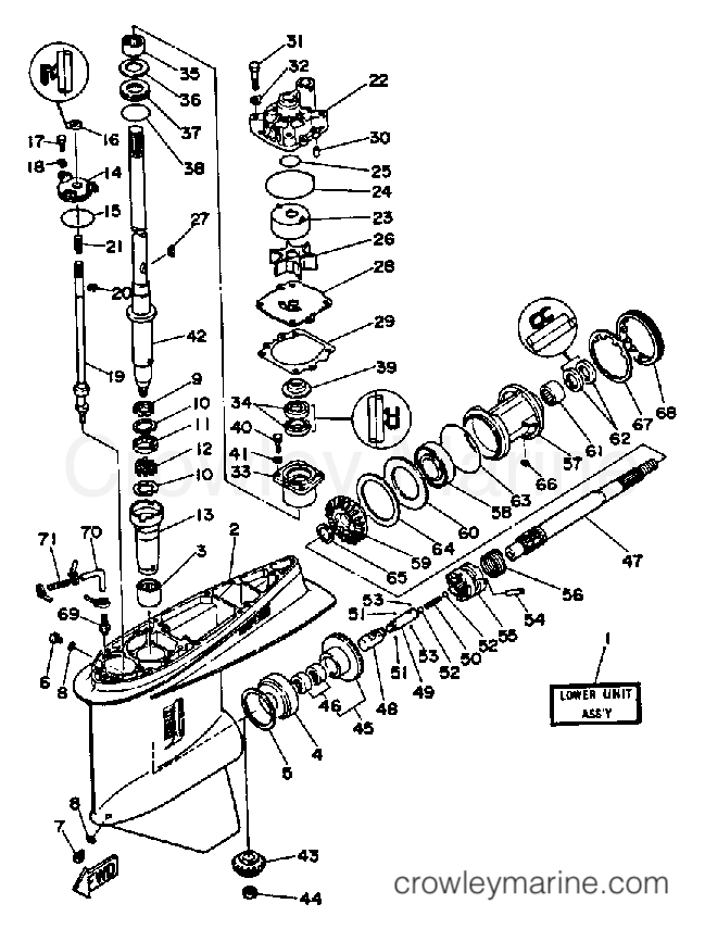 Yamaha Motors V6EXCELXF - LOWER DRIVE 1
