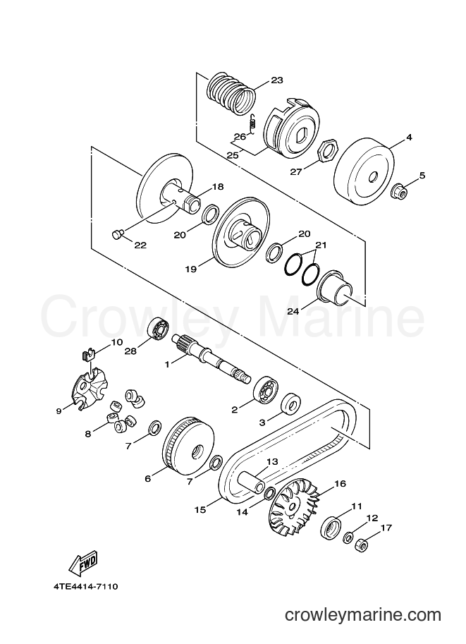 2000 Scooter XC125A - XC125A (5MJ3) [010] - CLUTCH