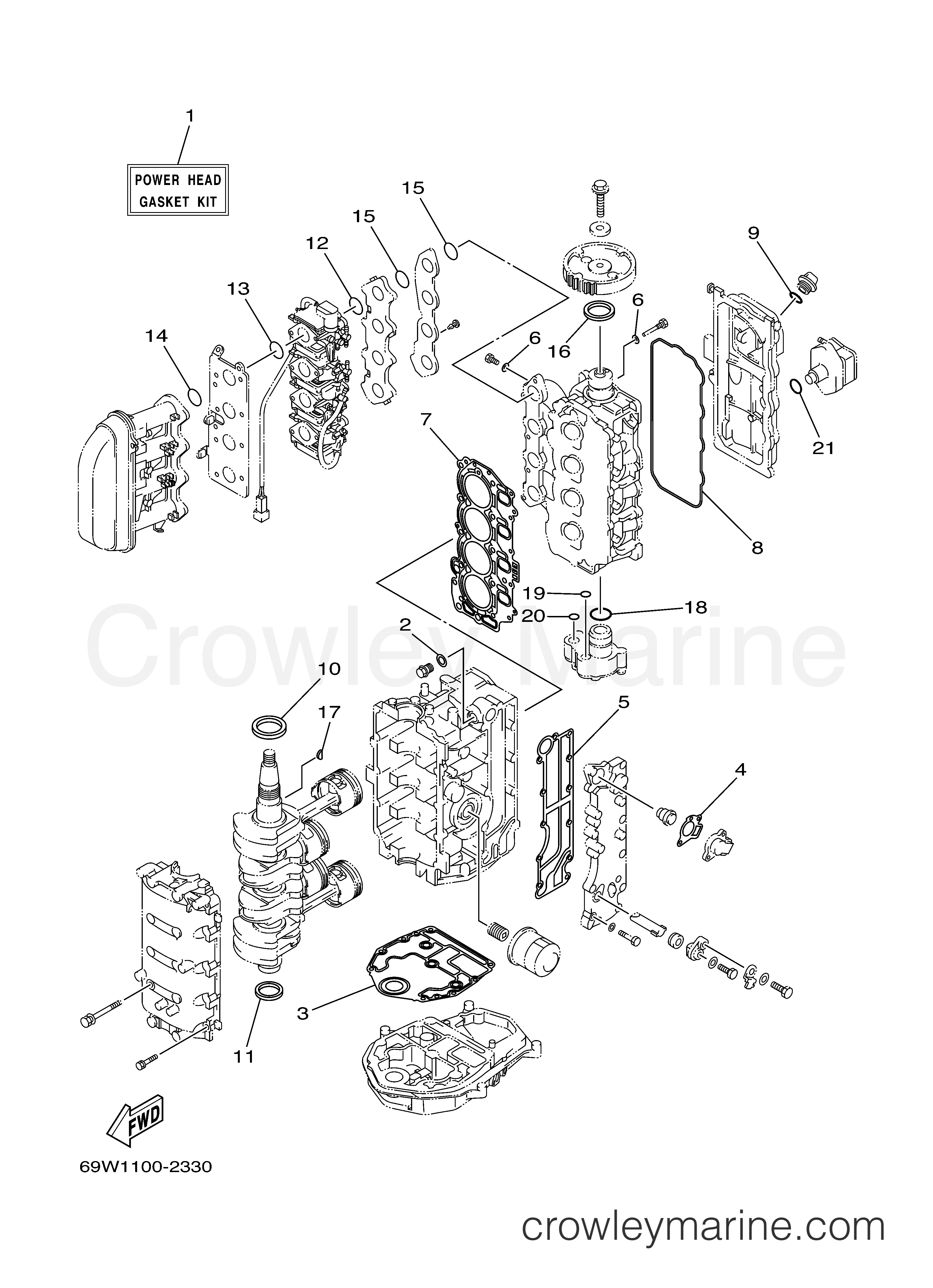 Yamaha Motors T60TLRB - REPAIR KIT 1