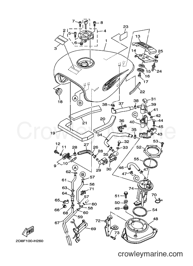 2009 Cruiser XV1700PC - XV1700PC (2D8F) [010] - FUEL TANK