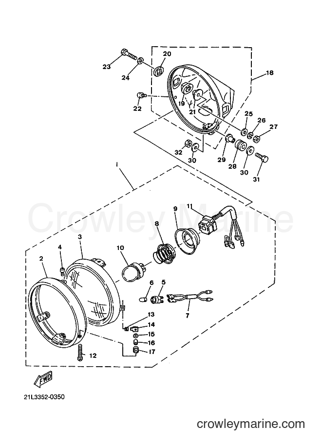 1998 Street Bike SR250 - SR250 (21L2) [010] - HEADLIGHT