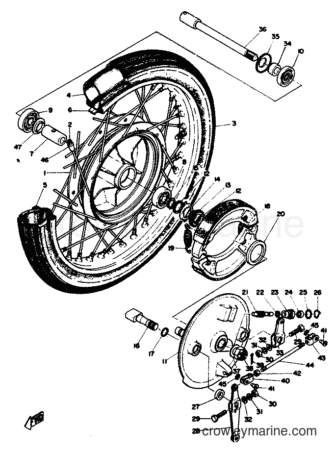 1974 Street Bike RD250 - RD250 (RD0) [999] - FRONT WHEEL