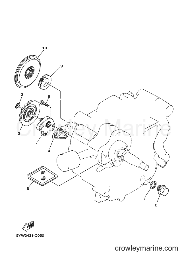 2006 Scooter JCA-110E - JCA-110E (5YWE) [010] - OIL PUMP