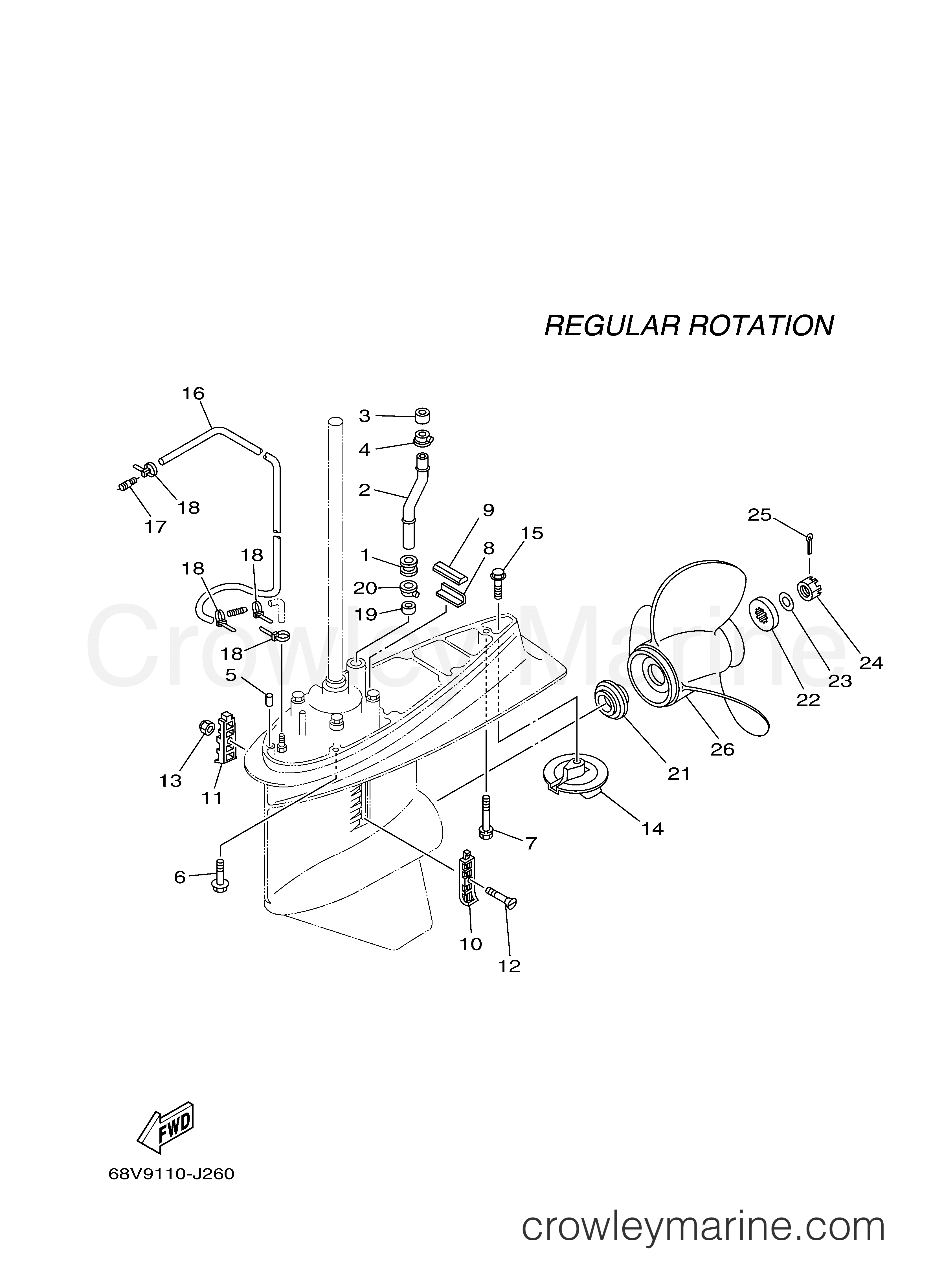 Yamaha Motors F115TJR - LOWER CASING DRIVE 2