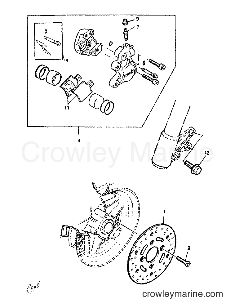 1996 Scooter CW50RS - CW50RS (4VB1) [999] - FRONT BRAKE CALIPER
