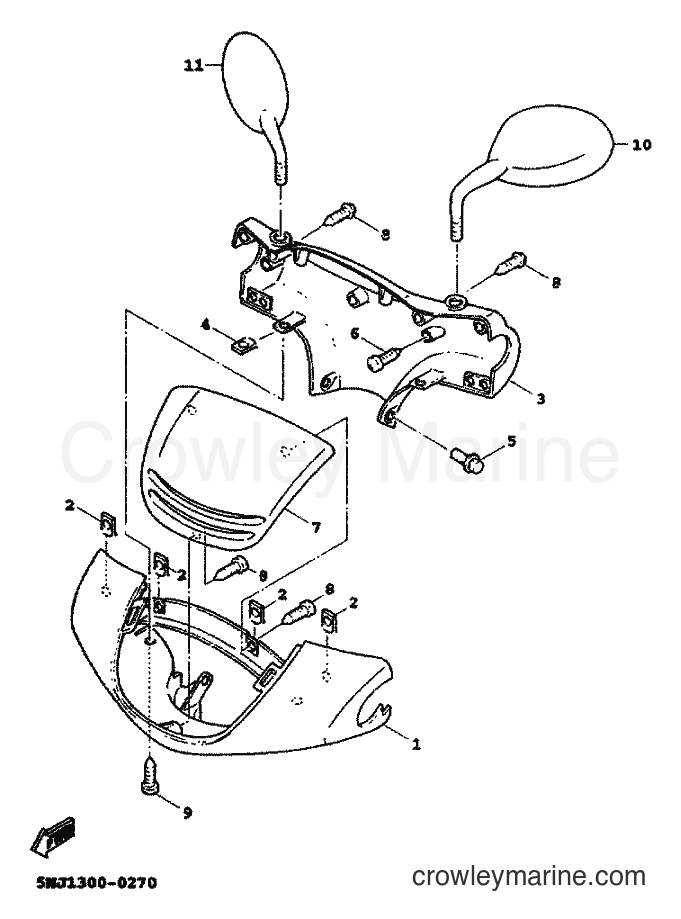 2000 Scooter XC125A - XC125A (5MJ9) [010] - COWLING 1