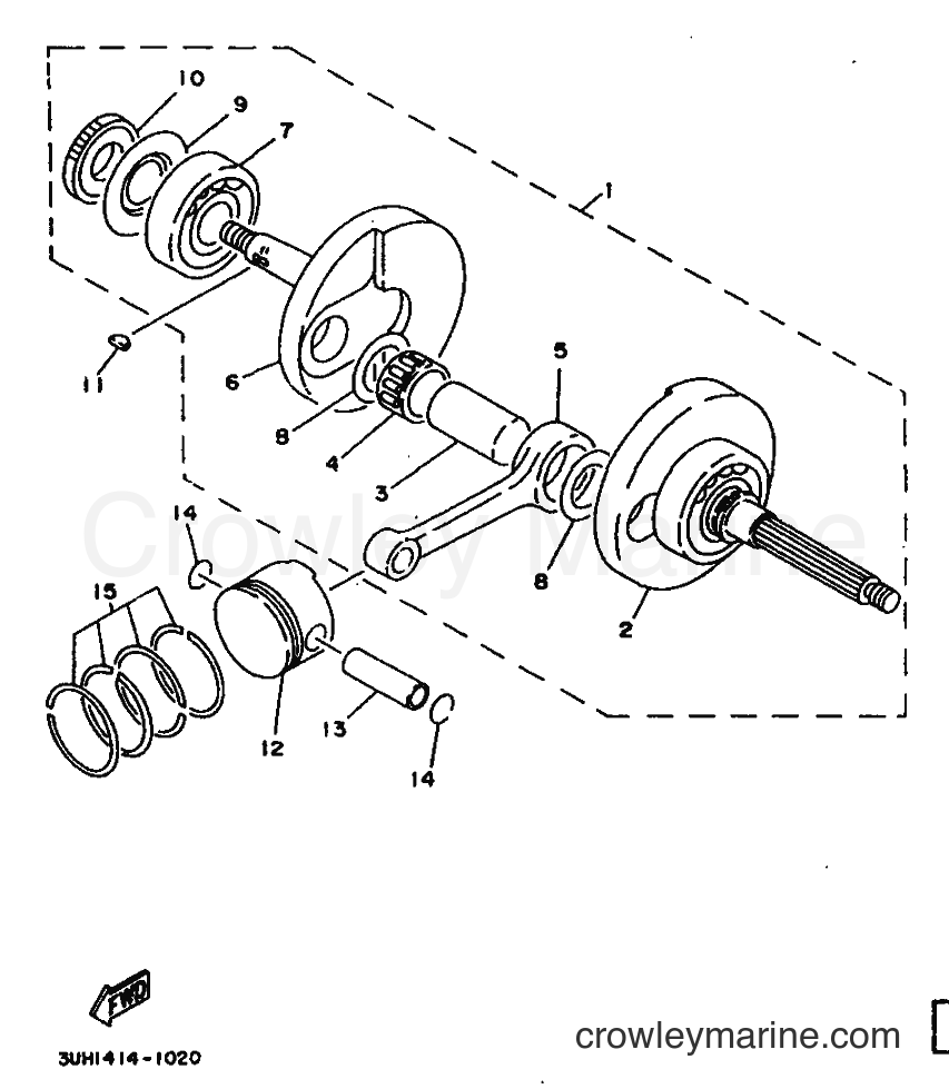 1995 Scooter XC125T - XC125T (4LA2) [99A] - CRANKSHAFT & PISTON