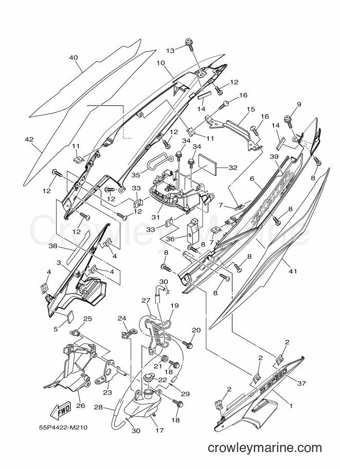 2013 Scooter T135HC - T135HC (55P4) [010] - SIDE COVER