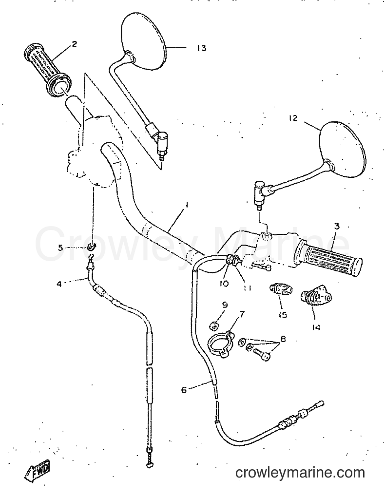 1998 Street Bike SR250 - SR250 (21L2) [010] - STEERING HANDLE & CABLE