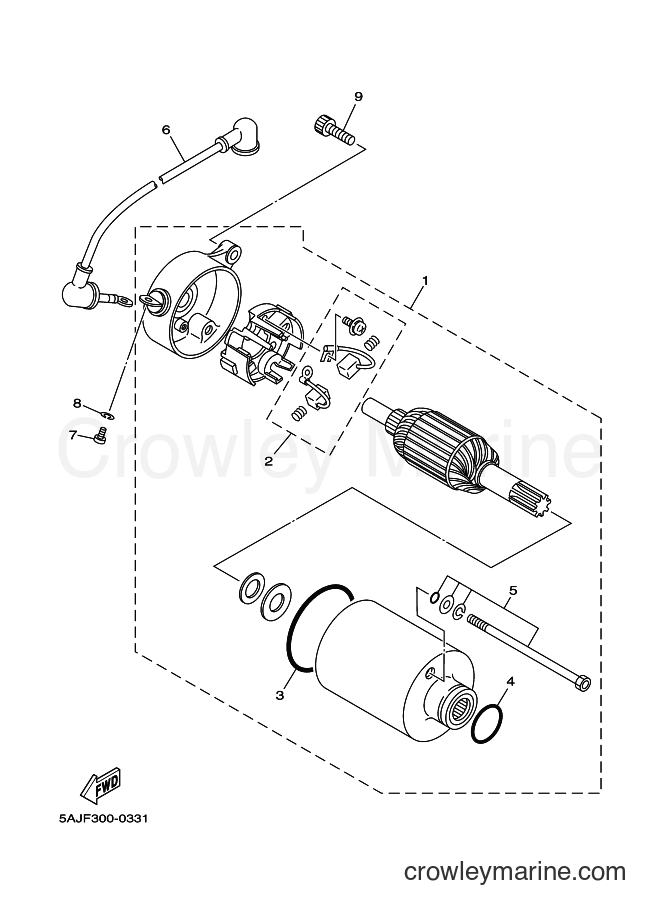 Yamaha Motors XVS250 (5KR5) [110] - STARTING MOTOR