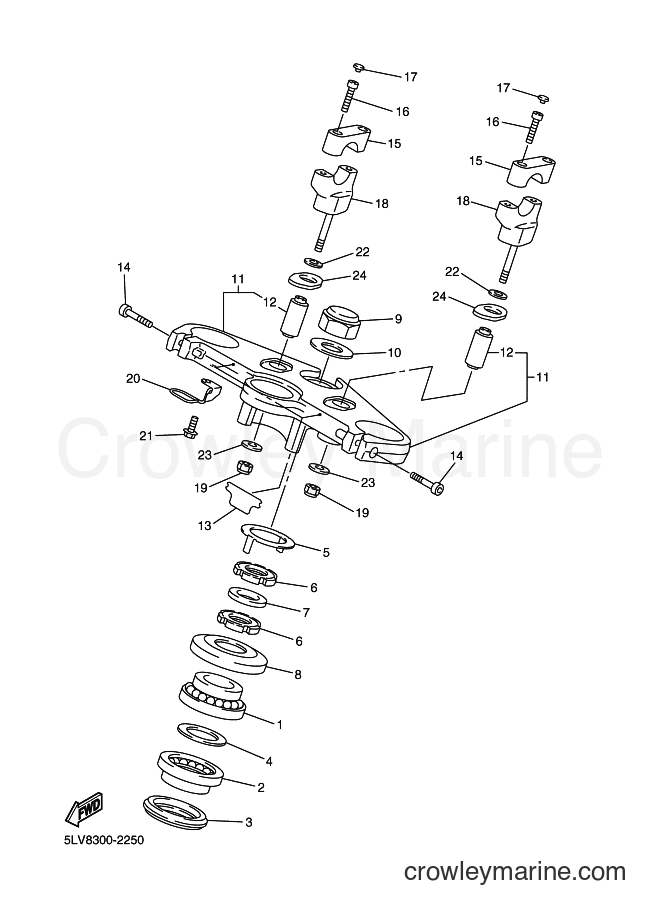 2002 Street Bike FZS1000 - FZS1000 (5LV8) [011] - STEERING