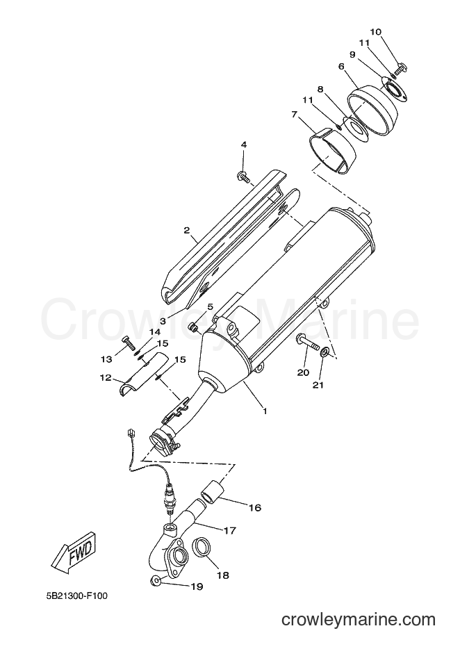 Yamaha Motors VP250 (5B2B) [060] - EXHAUST