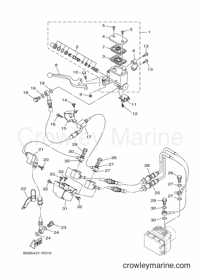 2016 Street Bike MTN320-A - MTN320-A (B082) [010] - FRONT MASTER CYLINDER