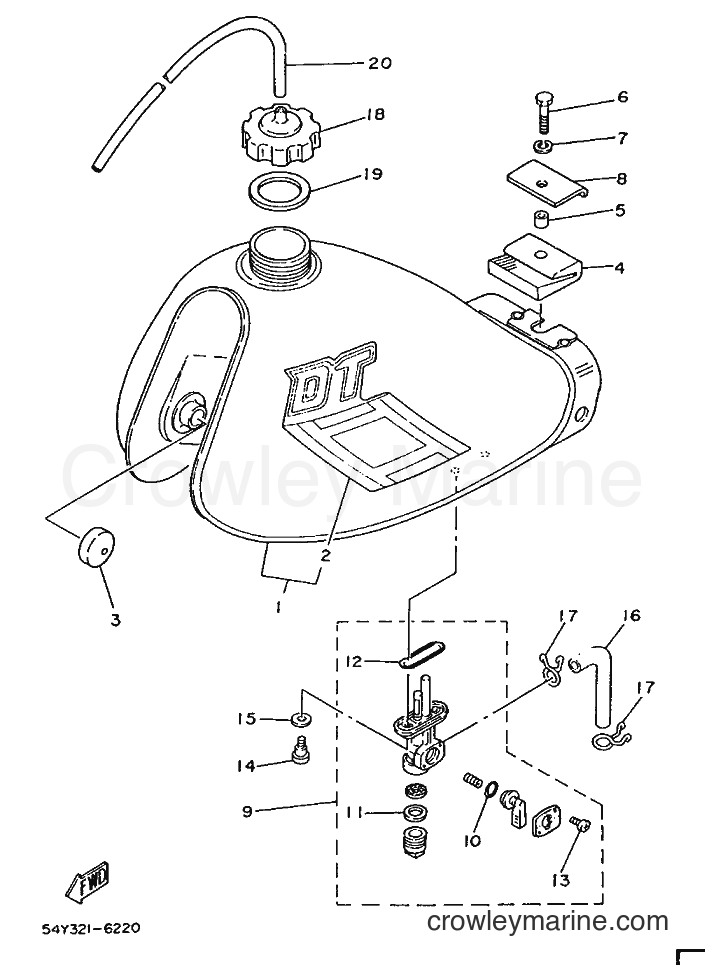 1987 Scooter DT50MX - DT50MX (2UN) [999] - FUEL TANK