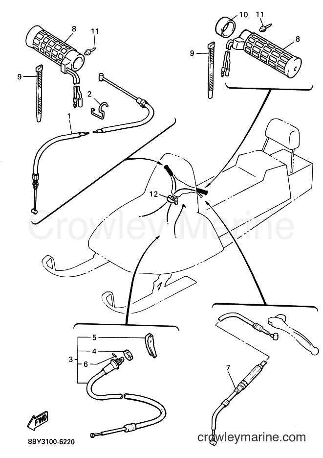 Yamaha Motors ET410TR (8BY4) [020] - CONTROL CABLE