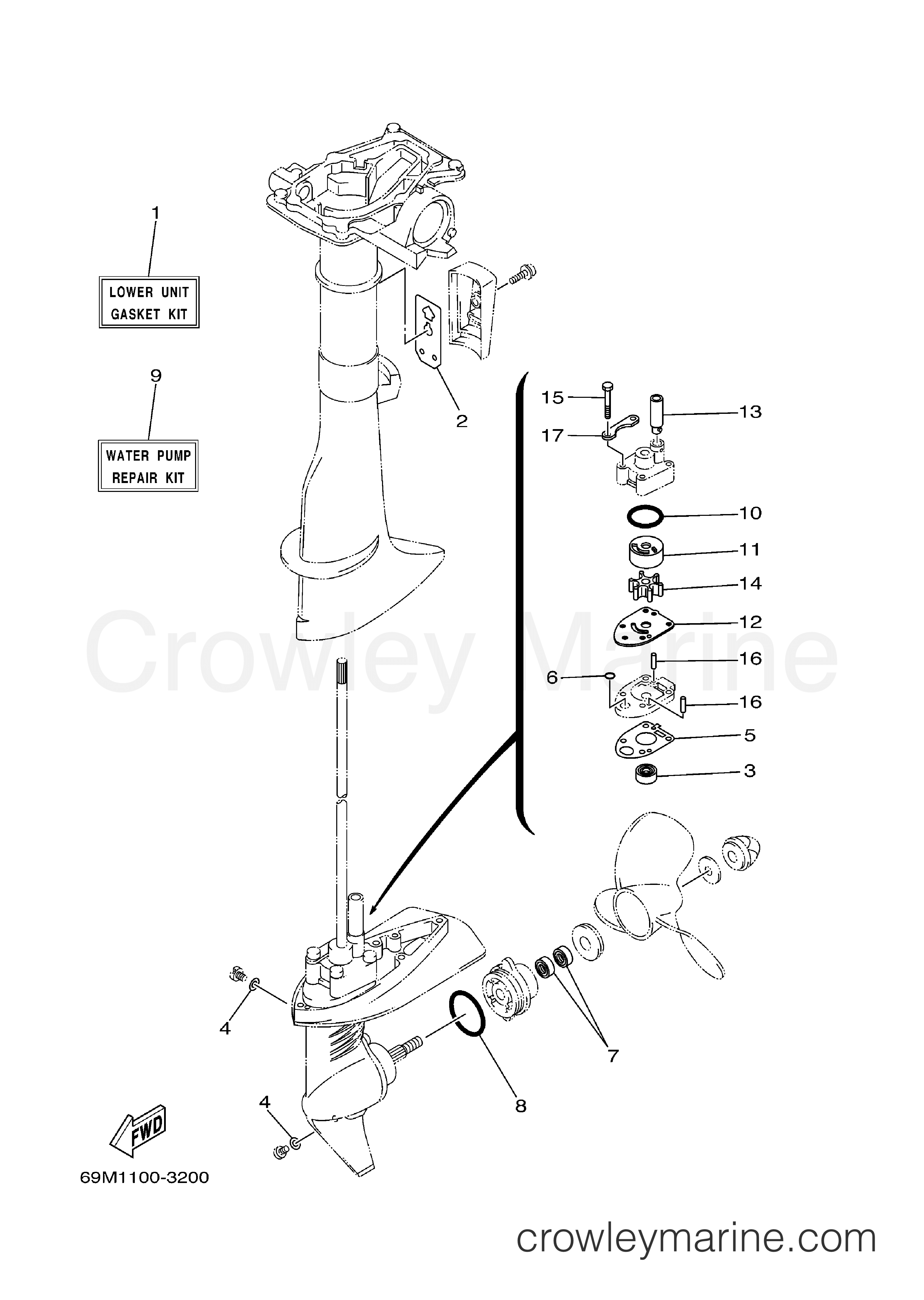 Yamaha Motors F2.5MSH - REPAIR KIT 3