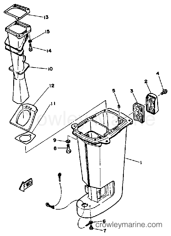 Yamaha Motors 25ELRP - UPPER CASING