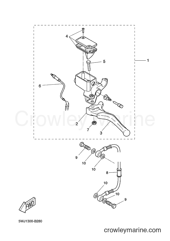 2003 Scooter YQ50L - YQ50L (5WJ5) [060] - REAR MASTER CYLINDER
