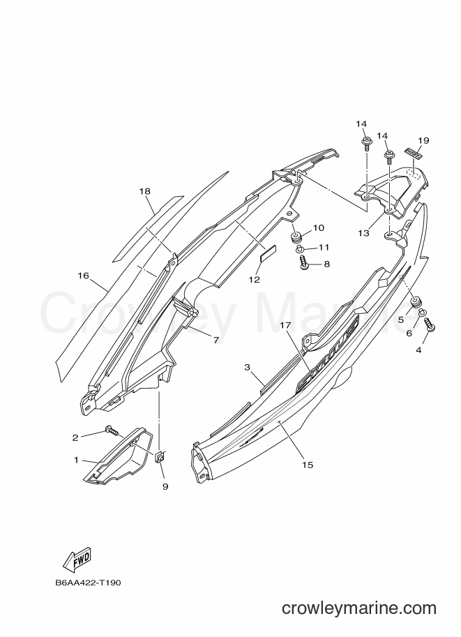 2018 Scooter T110LEC - T110LEC (B6AA) [010] - SIDE COVER