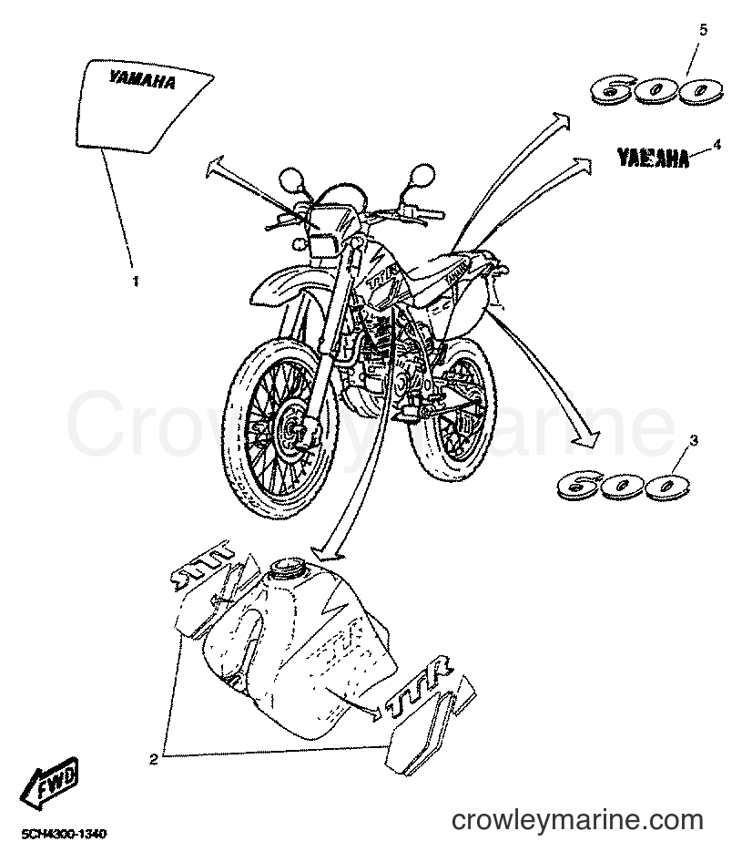 2001 Dirt Bike TT600R - TT600R (5CH4) [010] - GRAPHIC & EMBLEM