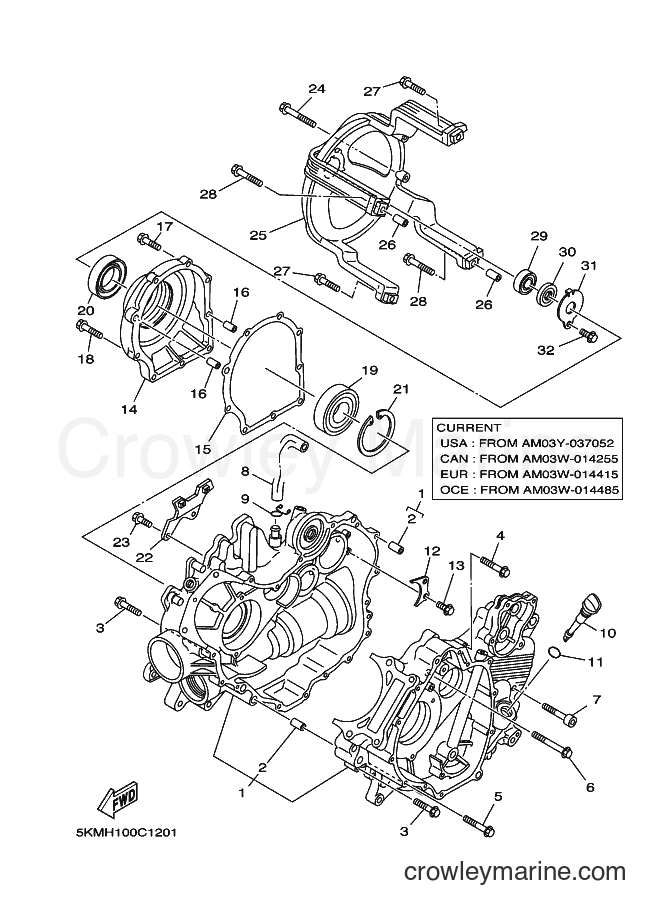 2004 ATV YFM660FWA - YFM660FWA (5KMK) [010] - CRANKCASE