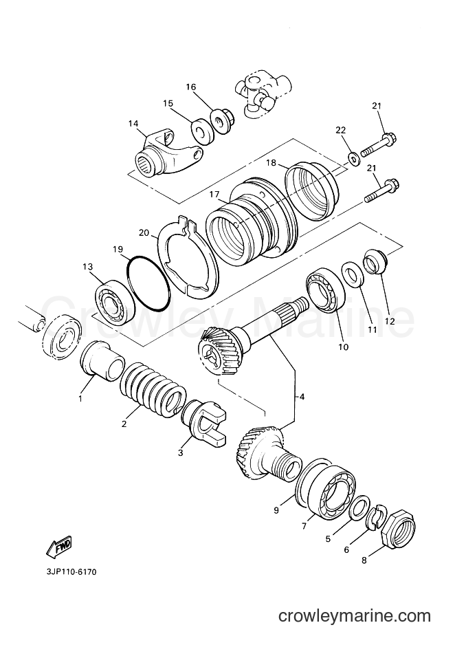 2007 Cruiser VMX12 - VMX12 (4C45) [010] - MIDDLE DRIVE GEAR
