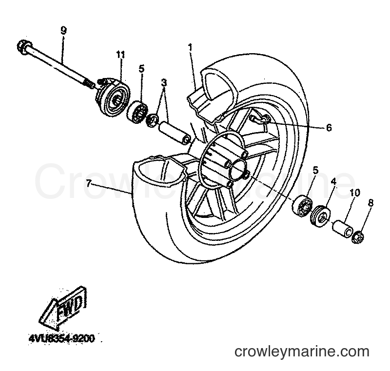 1999 Scooter CW50 - CW50 (4VVP) [010] - FRONT WHEEL
