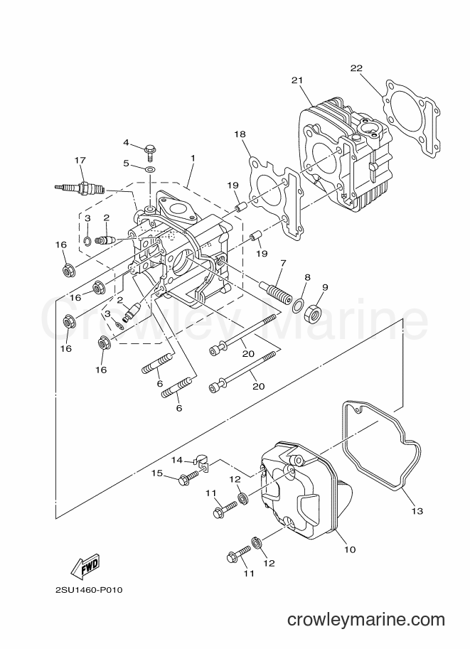 2015 Scooter T115FSEC - T115FSEC (2SU2) [010] - CYLINDER HEAD