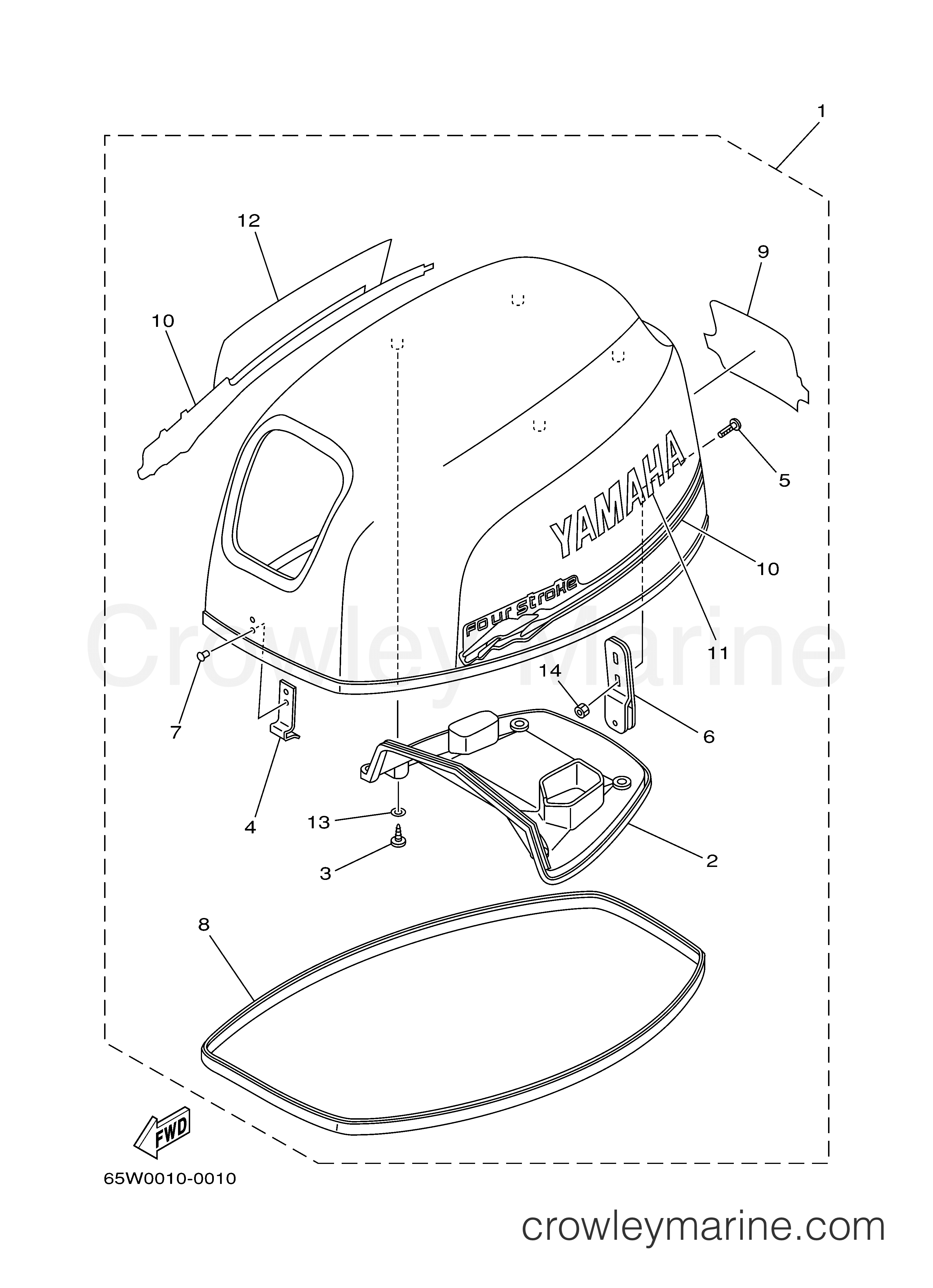 Yamaha Motors F25ESHZ - TOP COWLING