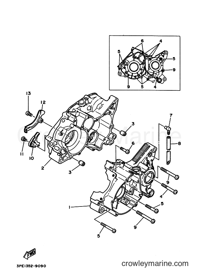 1992 Sport Bike TZR125 - TZR125 (4CL2) [999] - CRANKCASE
