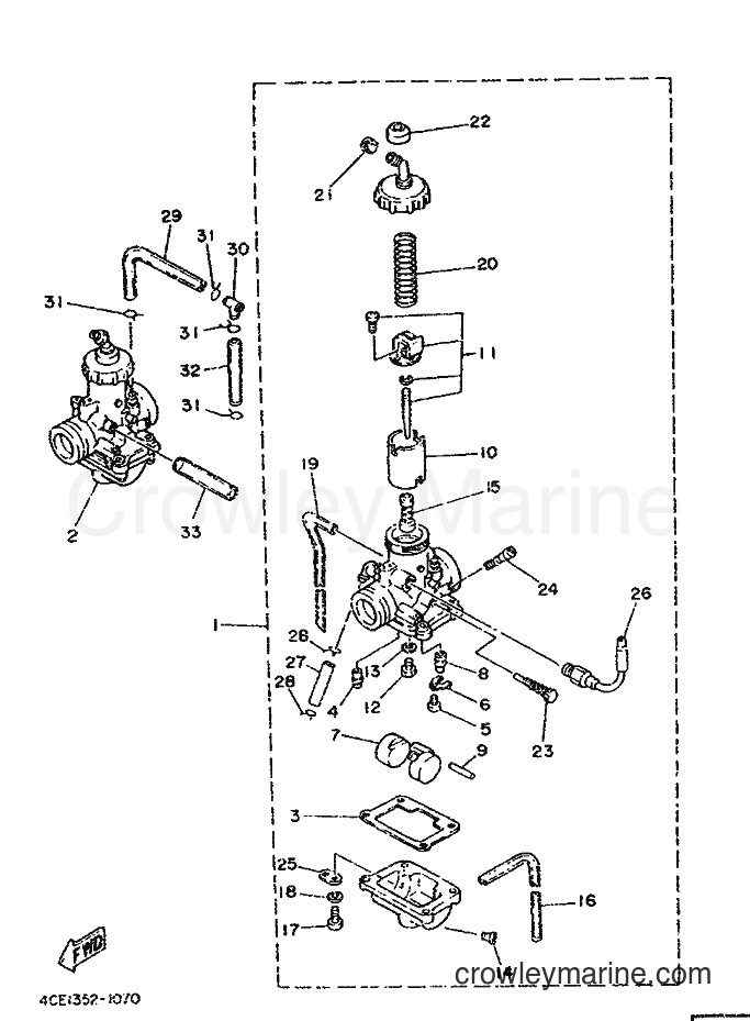 Yamaha Motors RD350 (4CE1) [999] - CARBURETOR