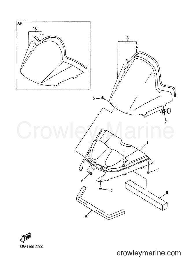 Yamaha Motors SX600 (8EA5) [030] - WINDSHIELD