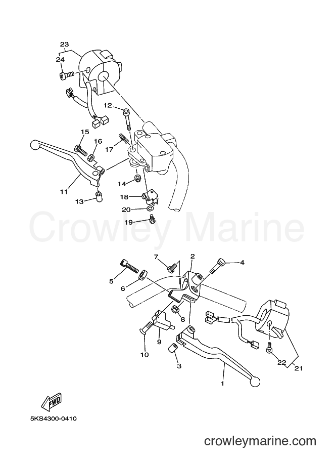 Yamaha Motors XVS1100A (5KS4) [040] - HANDLE SWITCH & LEVER