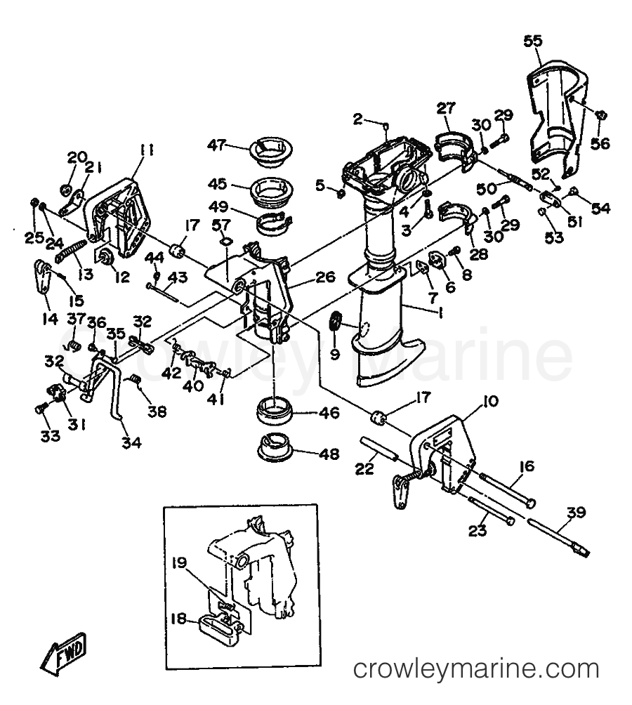 Yamaha Motors 3A (6L5) [999] - UPPER CASING & BRACKET