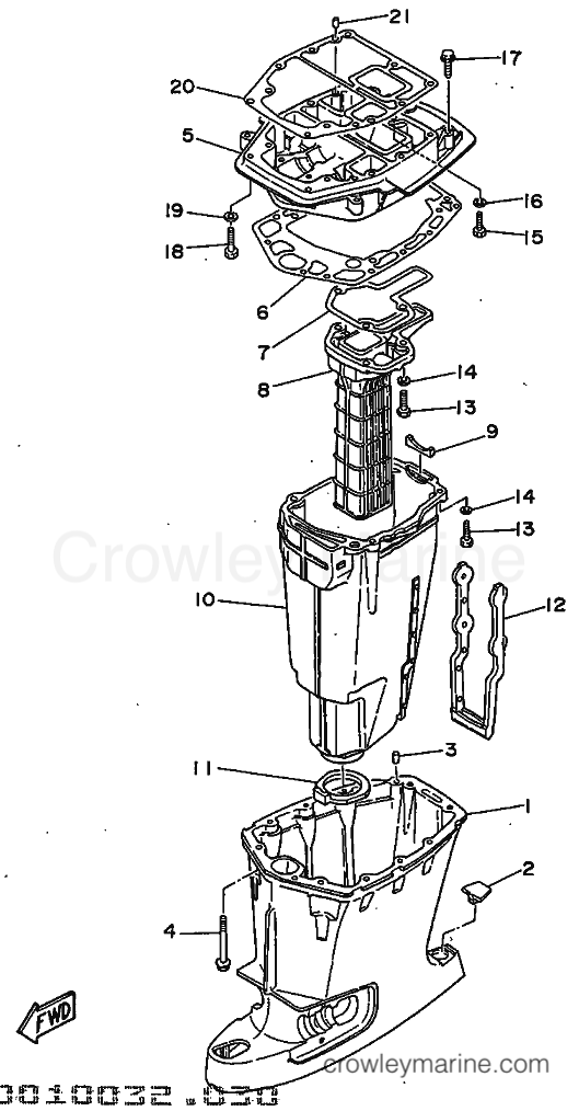 Yamaha Motors 90A (6H1) [999] - UPPER CASING