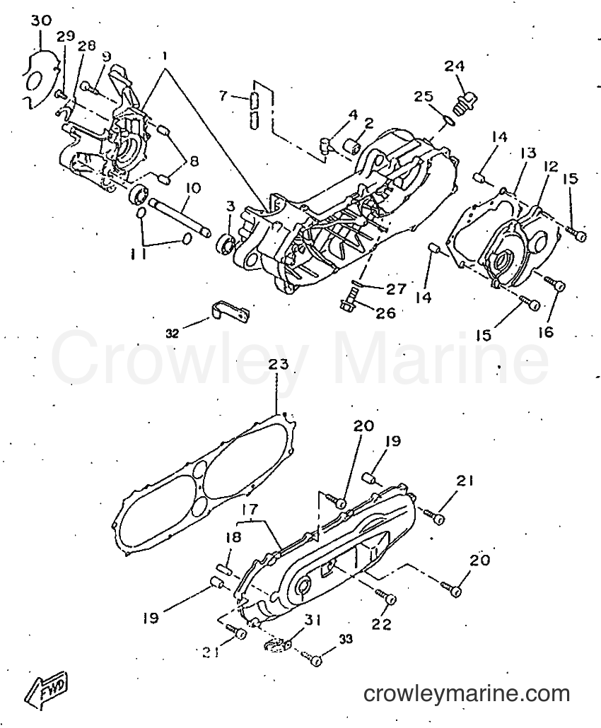 1998 Scooter CW50RSX - CW50RSX (5AY3) [999] - CRANKCASE