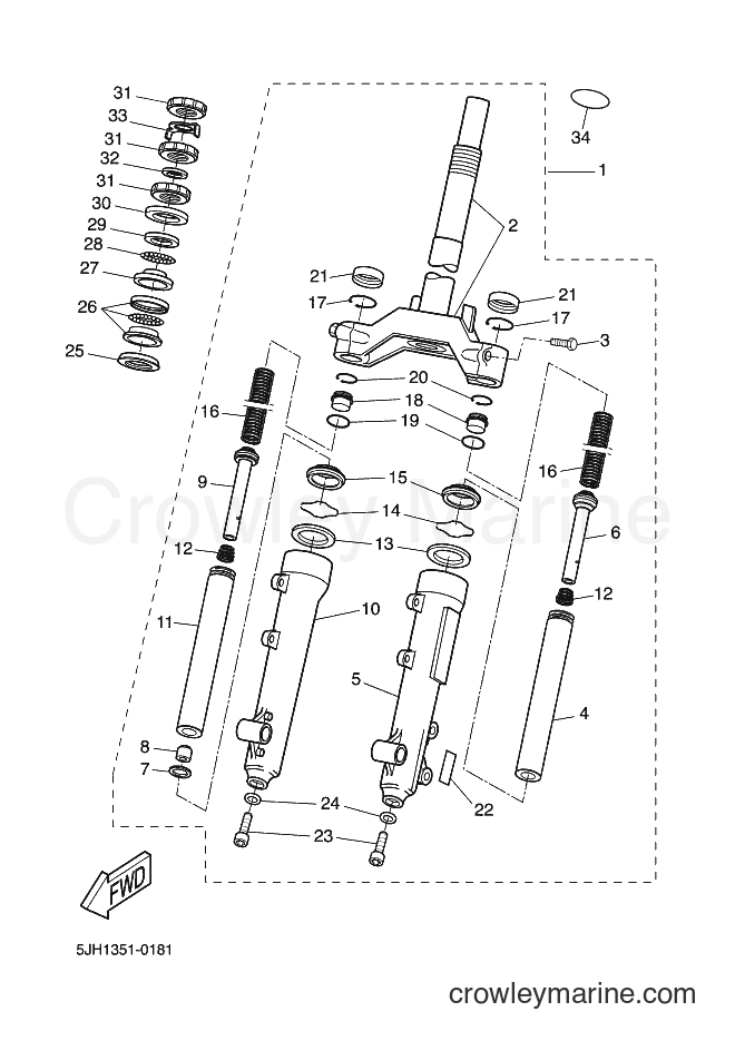 Yamaha Motors EW50 (5WK1) [050] - FRONT FORK