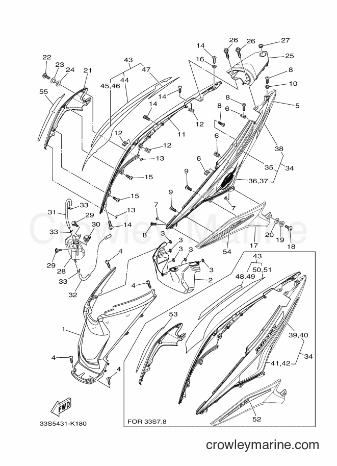 2011 Scooter AL125 - AL125 (33S7) [010] - SIDE COVER