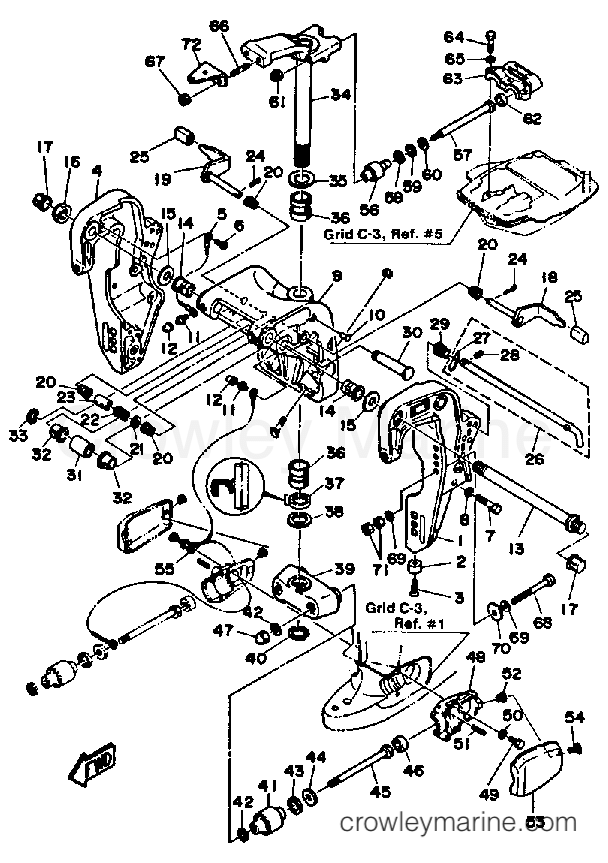 Yamaha Motors 70ETLJ - BRACKET