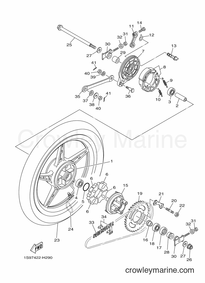 2010 Scooter T135HC - T135HC (5P72) [010] - REAR WHEEL