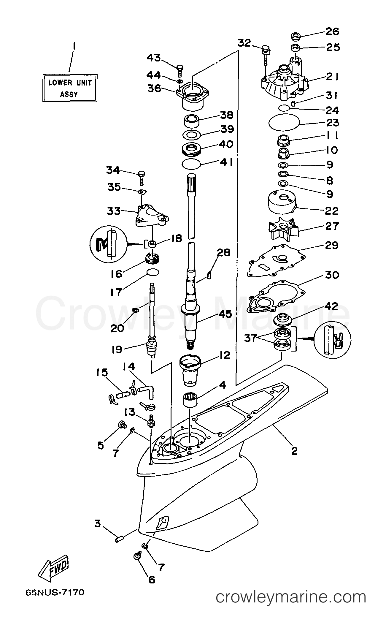 Yamaha Motors D150TLRX - LOWER CASING DRIVE 1