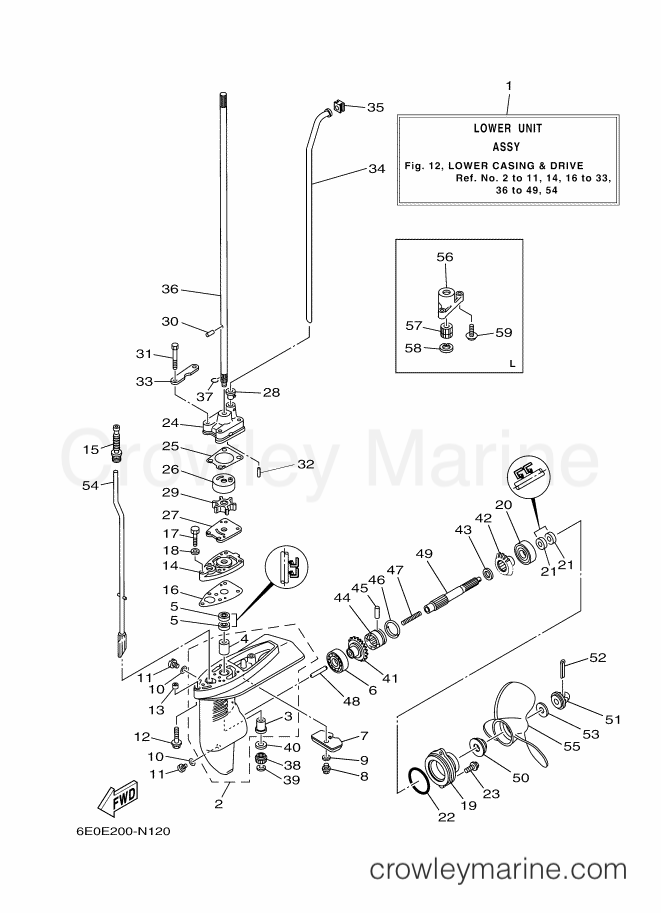 Yamaha Motors 5CSMHS (6E4E) [030] - LOWER CASING & DRIVE