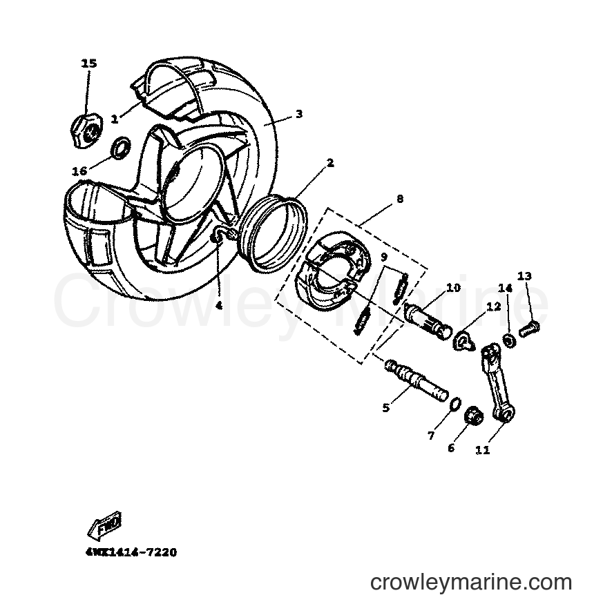 2000 Scooter YW100T - YW100T (5JY2) [010] - REAR WHEEL