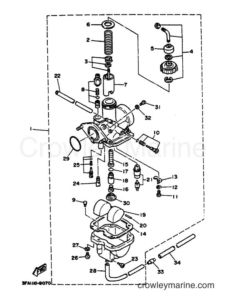 Yamaha Motors YFA1 (3FA4) [010] - CARBURETOR