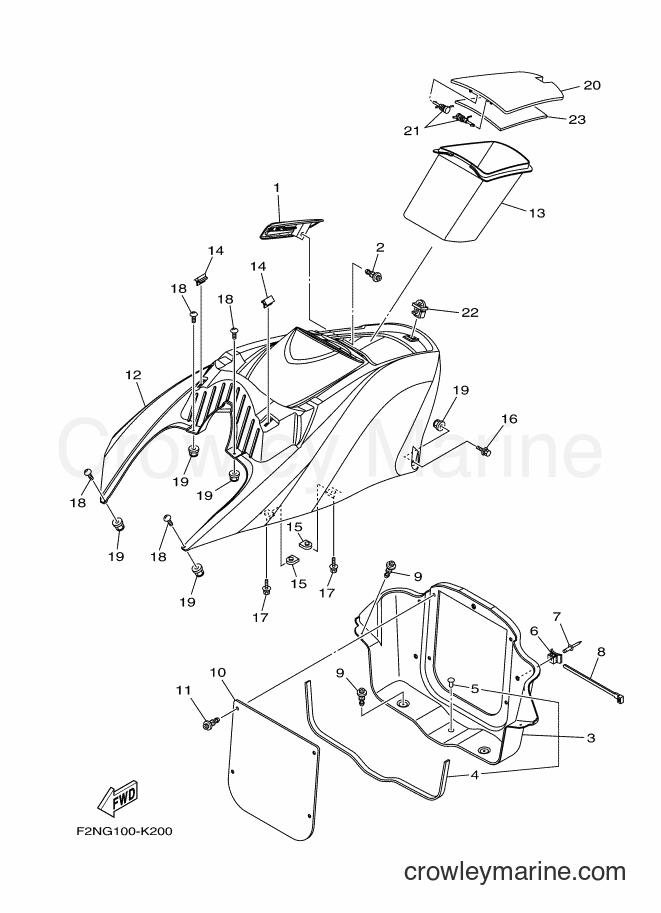 Yamaha Motors VX1100C (F2NG) [010] - ENGINE HATCH 1