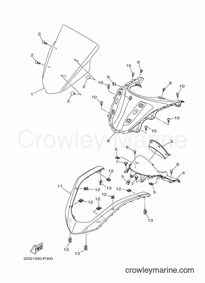 Yamaha Motors GPD125-A (BV32) [020] - WINDSHIELD