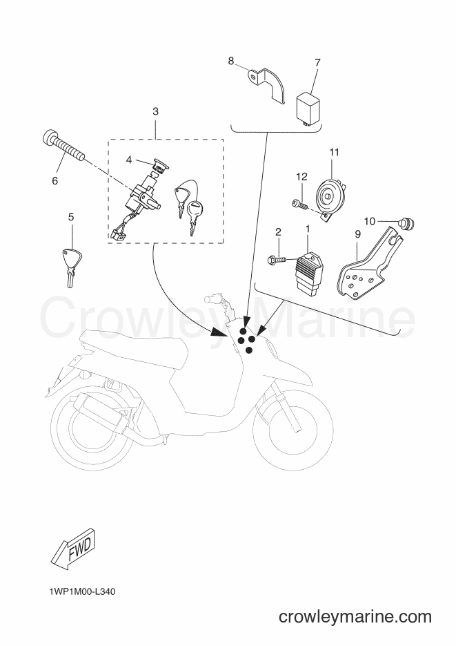 Yamaha Motors CW50LN (1WP2) [010] - ELECTRICAL 1