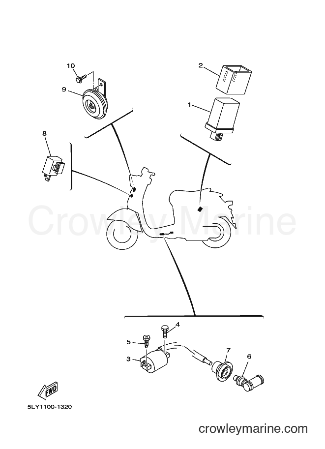 Yamaha Motors YJ50R (5PP5) [010] - ELECTRICAL 1