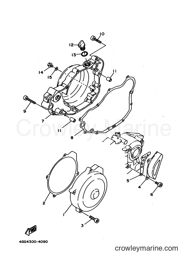 Yamaha Motors TY250Z (4GG8) [050] - CRANKCASE COVER 1