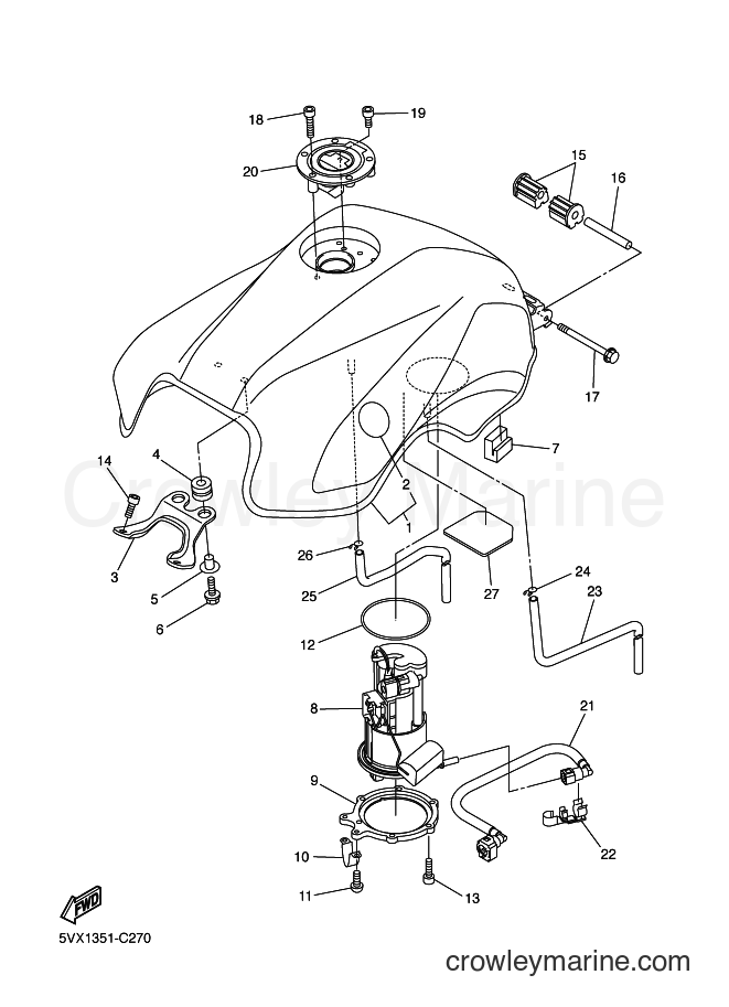 Yamaha Motors FZ6-S (5VX1) [090] - FUEL TANK